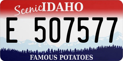 ID license plate E507577