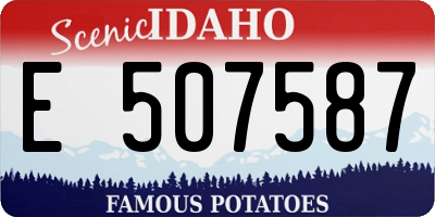 ID license plate E507587
