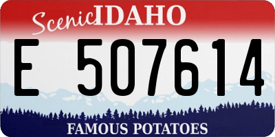 ID license plate E507614