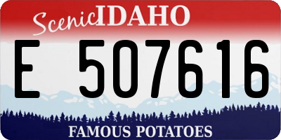 ID license plate E507616