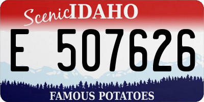 ID license plate E507626
