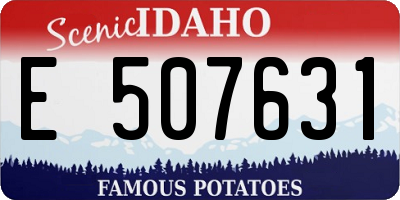 ID license plate E507631