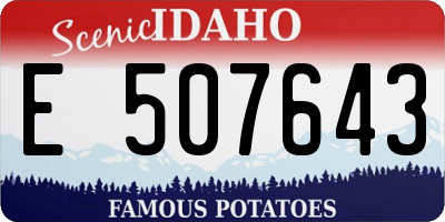 ID license plate E507643
