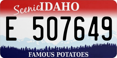 ID license plate E507649