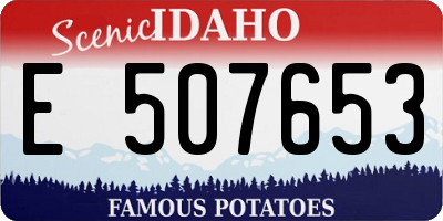 ID license plate E507653