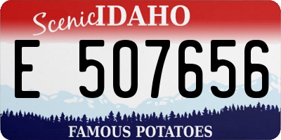 ID license plate E507656