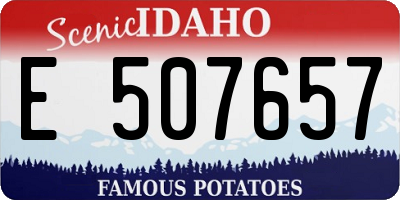ID license plate E507657