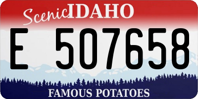 ID license plate E507658
