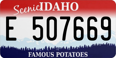 ID license plate E507669