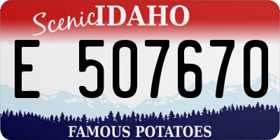 ID license plate E507670