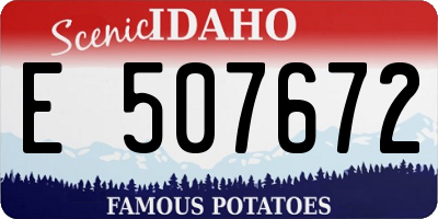 ID license plate E507672