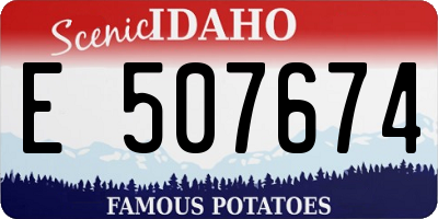 ID license plate E507674