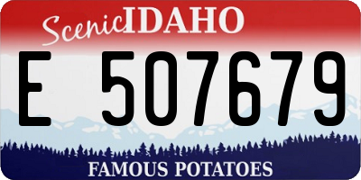 ID license plate E507679