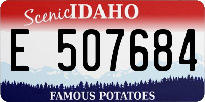 ID license plate E507684