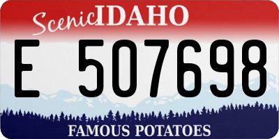 ID license plate E507698