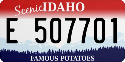 ID license plate E507701