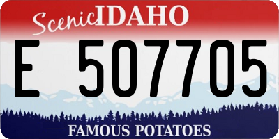 ID license plate E507705