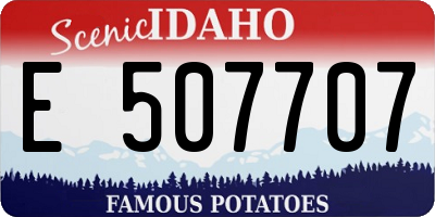 ID license plate E507707