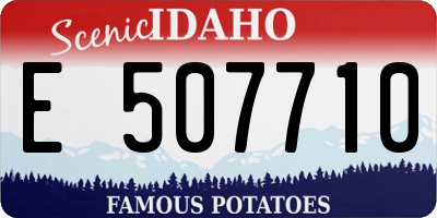 ID license plate E507710
