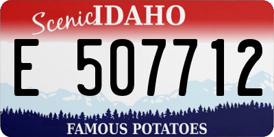 ID license plate E507712