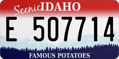 ID license plate E507714