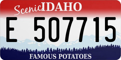 ID license plate E507715