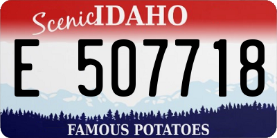 ID license plate E507718