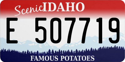 ID license plate E507719