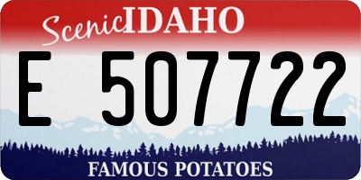 ID license plate E507722