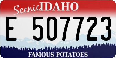 ID license plate E507723