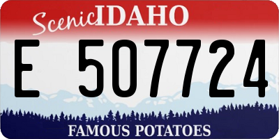 ID license plate E507724