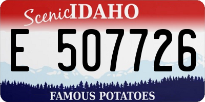 ID license plate E507726