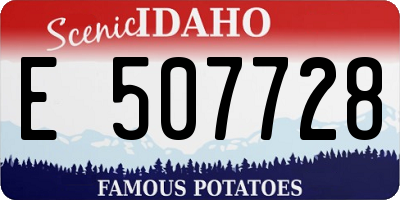 ID license plate E507728