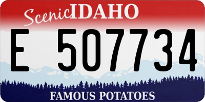 ID license plate E507734