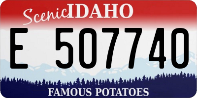 ID license plate E507740