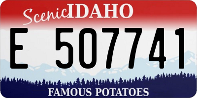 ID license plate E507741