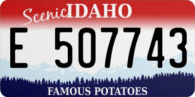 ID license plate E507743