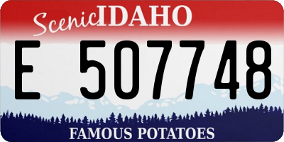 ID license plate E507748