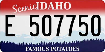 ID license plate E507750