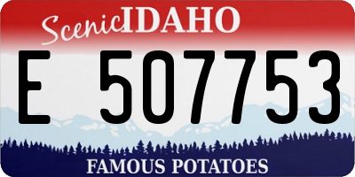 ID license plate E507753