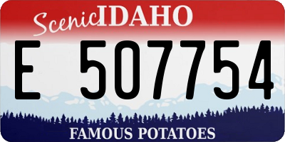 ID license plate E507754