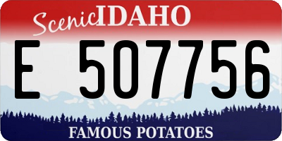 ID license plate E507756