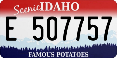ID license plate E507757