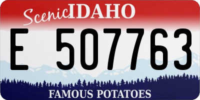 ID license plate E507763