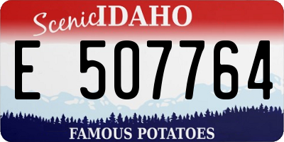 ID license plate E507764