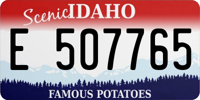 ID license plate E507765