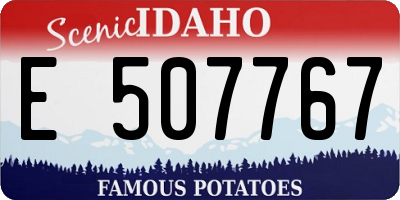 ID license plate E507767