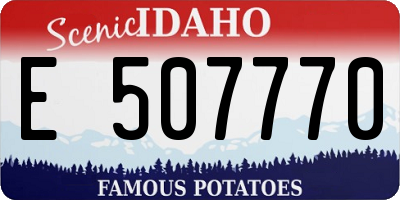 ID license plate E507770