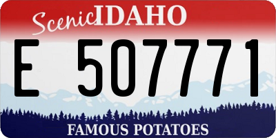 ID license plate E507771