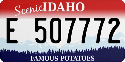 ID license plate E507772